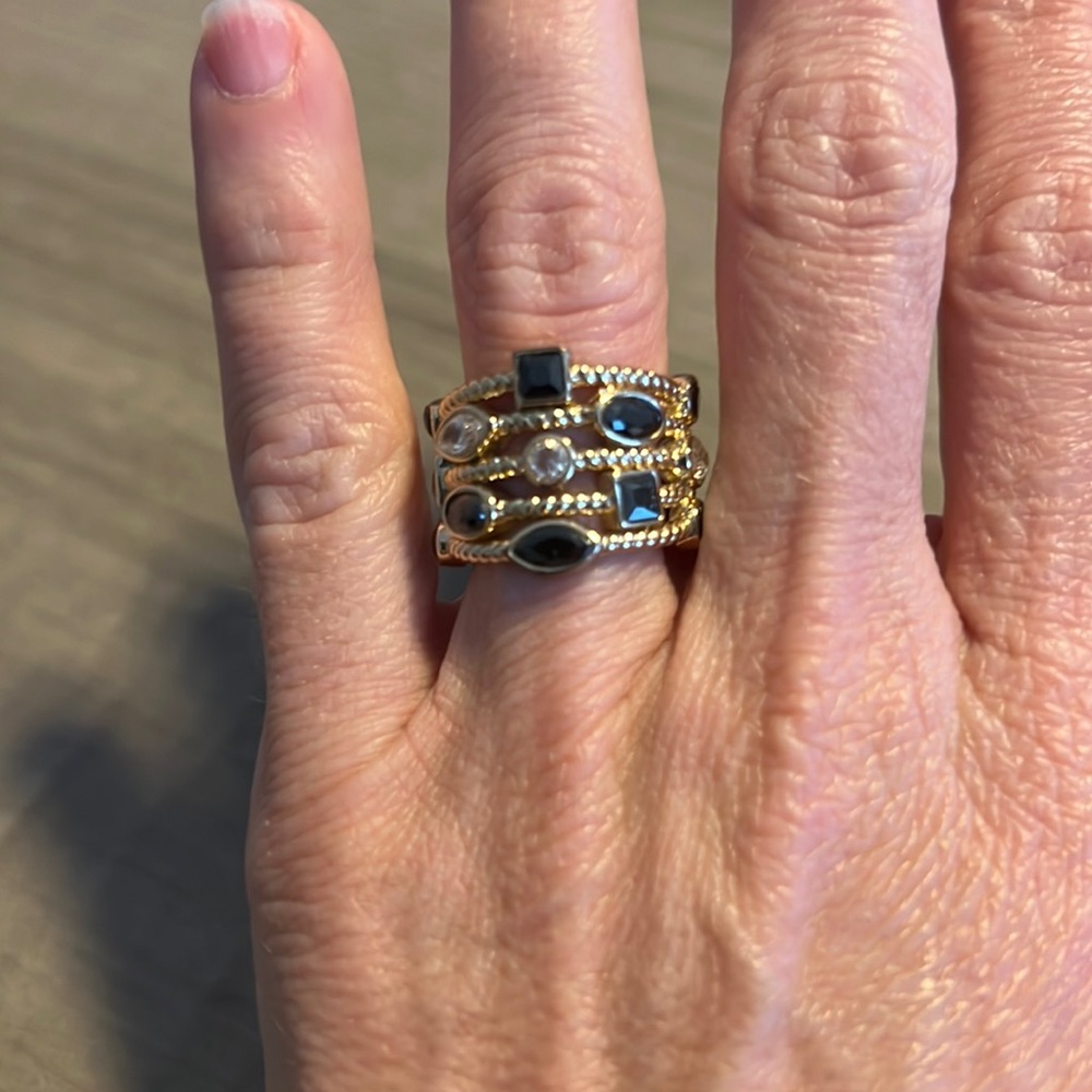 Beautiful Cocktail Gold Ring